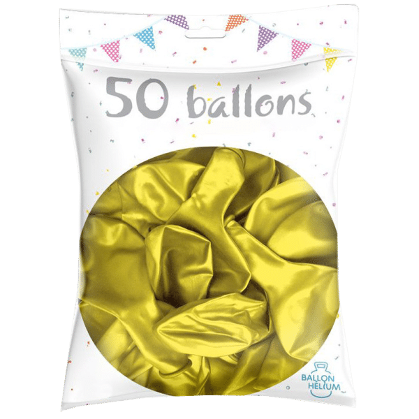 Ballons couleurs biodégradables x 50 Jaunes