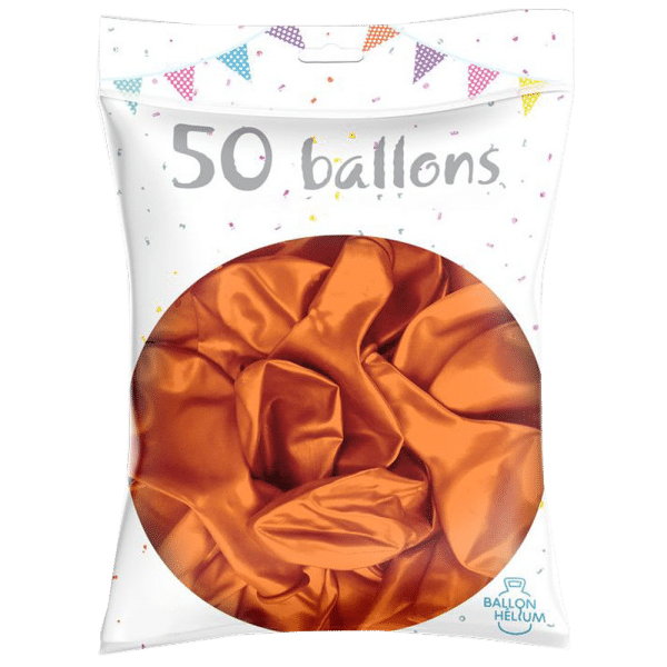 Ballons couleurs biodégradables x 50 Orange