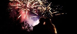 un feu d'artifice pour déclarer votre amour copie