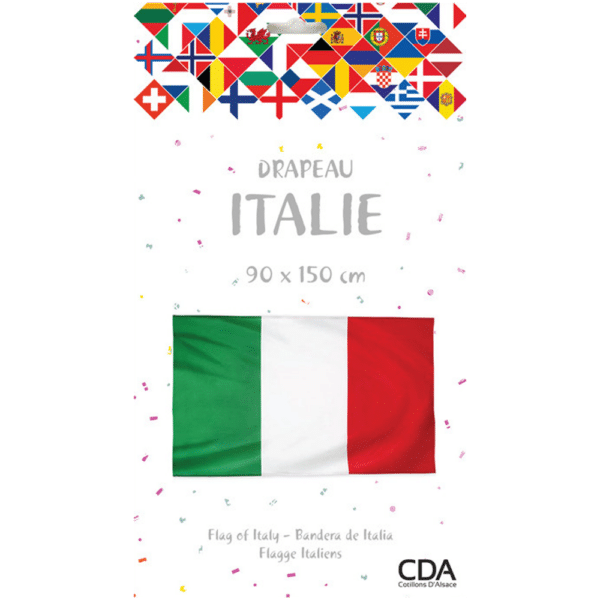 Drapeau Italia en matière polyester dimensions 90x150cm