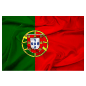 Drapeau Portugal en matière polyester dimensions 90x150cm