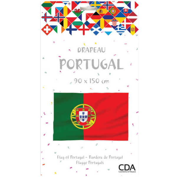 Drapeau Portugal en matière polyester dimensions 90x150cm - 2