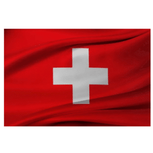 Drapeau Suisse en matière polyester dimensions 90x150cm