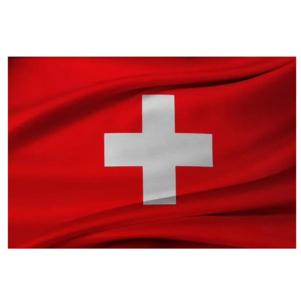 Drapeau Suisse en matière polyester dimensions 90x150cm