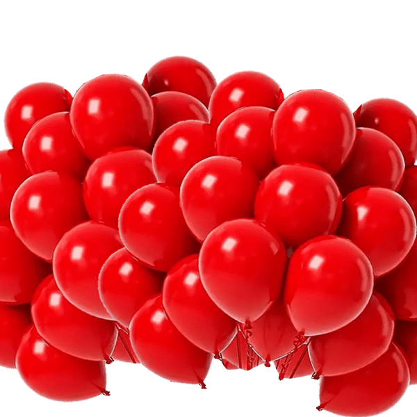 100 BALLONS ROUGES