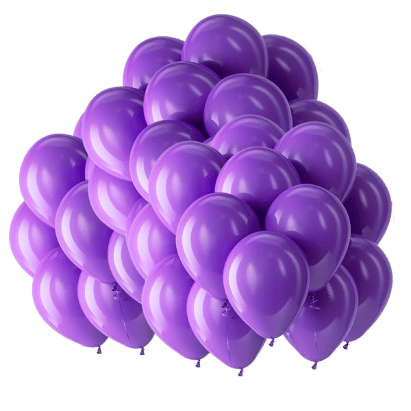 100 ballons violets