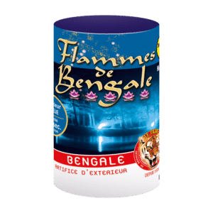 Flamme de bengale bleue