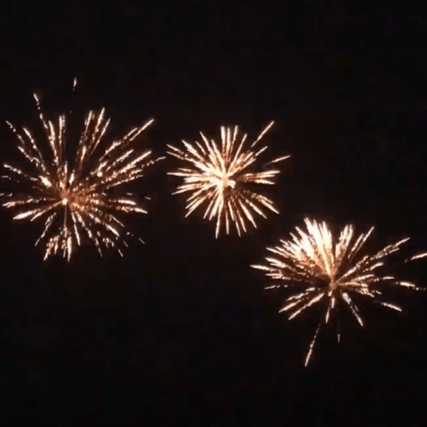 Feu d'artifice automatique Box Or et Argent 2 minutes effet doré