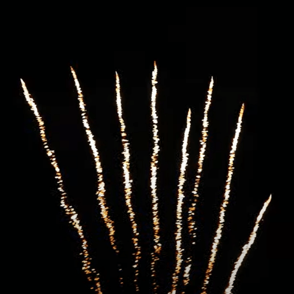 Feu d'artifice automatique 196 tirs VIP Or et Argent effet éventaillé haut de gamme