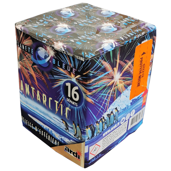 Compact d'artifice Antarctic gamme Planete Bleue 1 seule mèche d'allumage